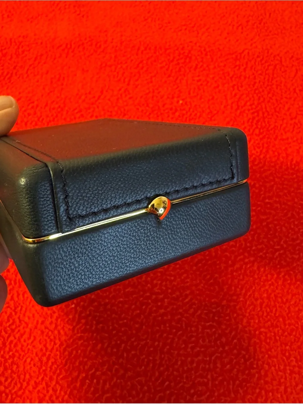 Case Only GRAFF Genuine Black Leather Jewelry Case  EUC